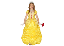 Fato Infantil Princesa Bella Amarelo 7-9Anos
