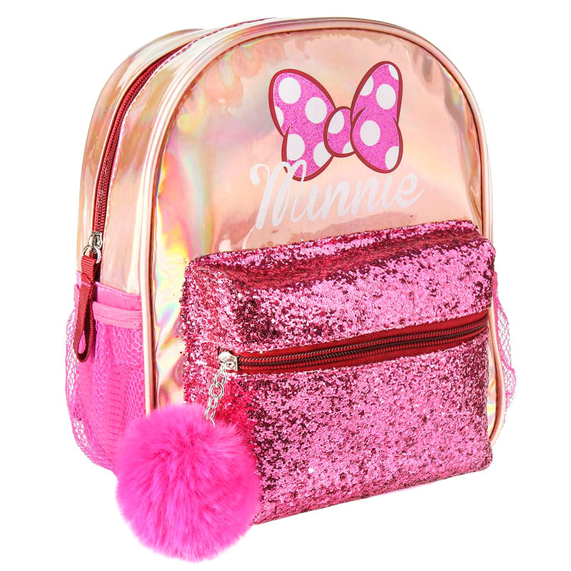 Mochila de peluche rosa de Minnie - Mis Mochilas