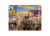 Puzzle EDUCA 1000Peças Colagem de Notre Dame 18456