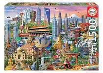 Puzzle EDUCA 1500Peças Simbolos da Asia 17979