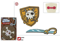 Conjunto Espada Escudo Pirata EVA 