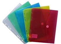 Bolsa Documentos HFP A5 Incolor Tipo Envelope Com Furos C/Velcro