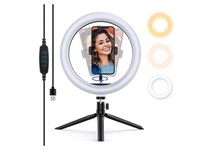 Ring Light 10Pol 6500K com Suporte e Com Comando Remoto  