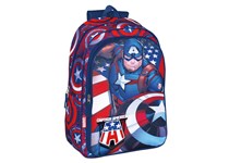 Mochila CAPITAO AMERICA 43x30x14Cm Adaptavel a Carro (Trolley) 58116