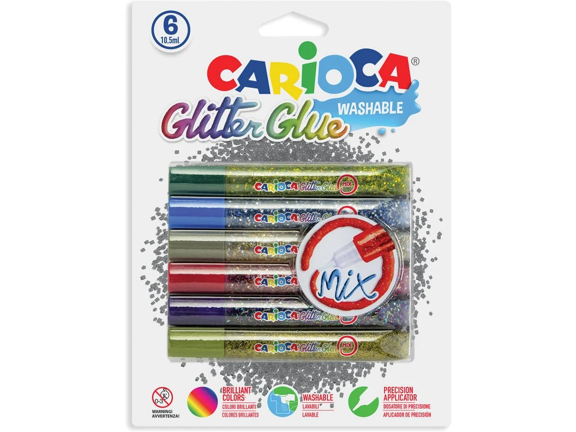 Cola Carioca 42112 Glitter 10,5 Ml Classic Blister C/6