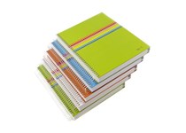 Caderno espiral B5 spot 160 folhas quadriculadas capa dura cores sortidas