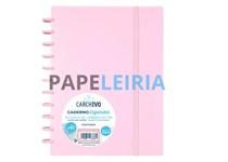 Caderno A4 CARCHIVO INGENIOX 100Folhas Pautado 100g Rosa Pastel