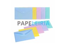 Envelope PP Velcro A5 Cores Pastel Un