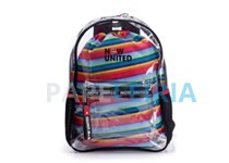 Mochila Now United Transparente com Saco Removível 47 cm