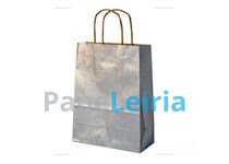 Saco Papel Asa Torcida Prata 40x32x12Cm 