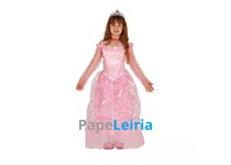 Fato Infantil Princesa Rosa 3/4 anos