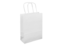 Saco 18x8x23Cm Papel Branco C/ Asas 
