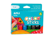 APLI Kids Color Sticks 6Unidades - Guache solido em Stick