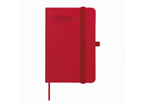 AGENDA MÍNIMAL TEXTURA 2024 Vermelho 82x127 Semanal 