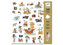 DJECO - Autocolantes Piratas - 160 Autocolantes 