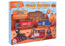 Pista Comboio C/Locomotiva e 3 Vagoes 14 Peças 