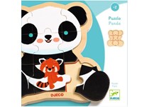 Puzzle Panda - Puzzle de Madeira 9Peças - DJECO 