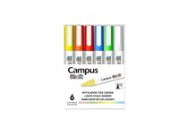 EMB. C/ 6 MARCADORES CAMPUS GIZ LIQUIDO 081684