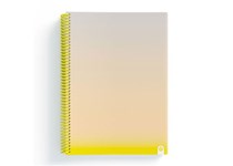 Caderno A4 Capa Plastica Espiral Carchivo United 2024 Pautado Amarelo 80fl 90g