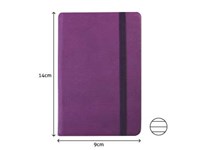 Bloco Notas Pautado 14x9cm Semi Pele Roxo 116fls