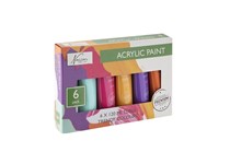 Tinta acrilica em tubo 6x 120 ml 