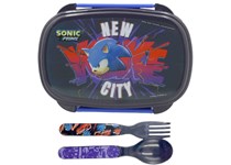 Sonic- Caixa de sandes c/ talheres 