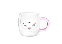 Taça em Vidro Duplo Caffelatte Unicornio 