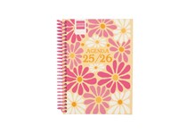 Agenda escolar semanal 120x164mm 2025/26 espiral FINOCAM diva spring 536300426 1/8