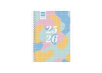 Agenda escolar semanal 120x164mm 2025/26 espiral FINOCAM gamma art 645500626 1/8
