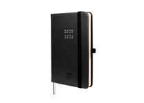 Agenda escolar semanal A6 2025/26 FINOCAM minimal 18 meses negro com elastico 636100326 m3