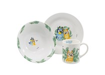 Conjunto de Ceramica BLUEY Prato Taça e Caneca