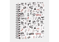 Caderno A5 - URBAN STORY Branco - LOVELYSTORY