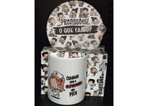 Caneca Malasana Profissões "Cuidado com a ENFERMEIRA, ela pica" 330ml 