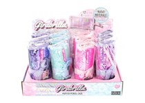 Estojo ROLLER PUFFER GIRABRILLA C/6 Sublinhadores Fluorescentes+12 Canetas Gel Cores