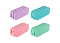 Estojo Silicone Duplo NORDIK Cores Pastel 