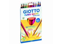 Lápis Cor 12un Cx Cartão Giotto Elios Giant 18cm