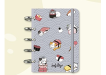 Smart Book A6 C/Sistema de Discos 100 Folhas Pautadas 100Gr Shadow Kitty Roll - LOVELY STORY 