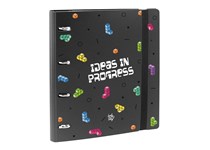 Dossier Inteligente 360º - 100Folhas Quadriculadas100gr + 4 Separadores + 1Pasta Black Pixel Blocks - LOVELY STORY 