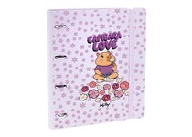 Dossier Inteligente 360º - 100Folhas Quadriculadas100gr + 4 Separadores + 1Pasta Lilas Capivara Love - LOVELY STORY 