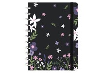 Smart Book A4 C/Sistema de Discos 100 Folhas Pautadas 100Gr Preto Floral Chic - LOVELY STORY 