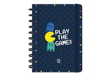 Smart Book A4 com sistema de discos - 100 Folhas Pautadas 100grs - Azul Escuro Retro Arcade Play - LovelyStory 