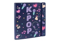 Dossier Inteligente 360º - 100Folhas Quadriculadas100gr + 4 Separadores + 1Pasta Azul Escuro K-POP - LOVELY STORY 