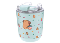 LOVELY STORY - Copo Térmico 290ml Capivara Bubble Tea BRANCO