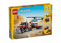 LEGO Creator 3-in-1 Camiao de plataforma com Helicoptero 42199