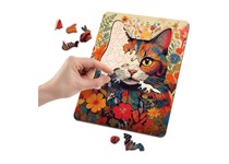 Puzzle 130Peças Unique Formas Gatos 