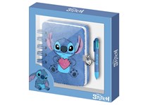 LILO & STITCH Conjunto Diário + Caneta de Cores Plush Heart