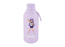 Garrafa Termica K-POP c/interior em Ceramica e duas tampas hermeticas 500ml Lilas 